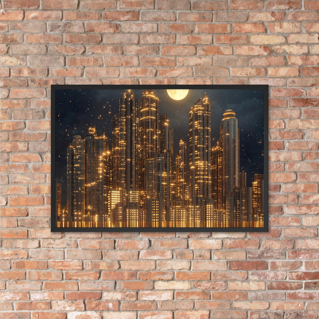 Cityscape Night Poster: Luxurious Lights