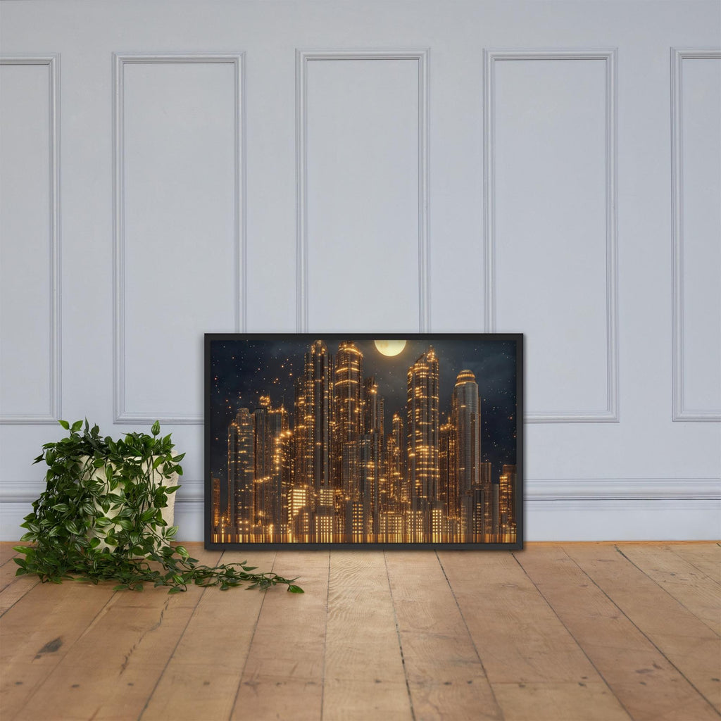 Cityscape Night Poster: Luxurious Lights