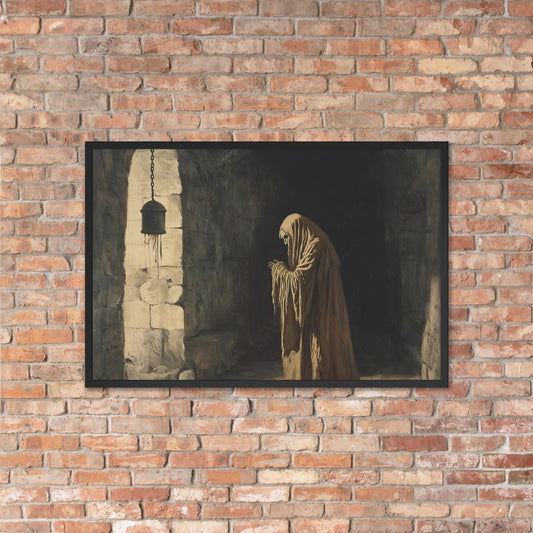 Dungeon Grim Reaper Framed Poster: Gothic Home Decor